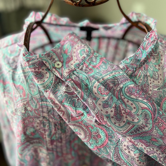 NWT Talbots Pastel Paisley Long Sleeve Blouse Plus Petite Size XP - Picture 11 of 14